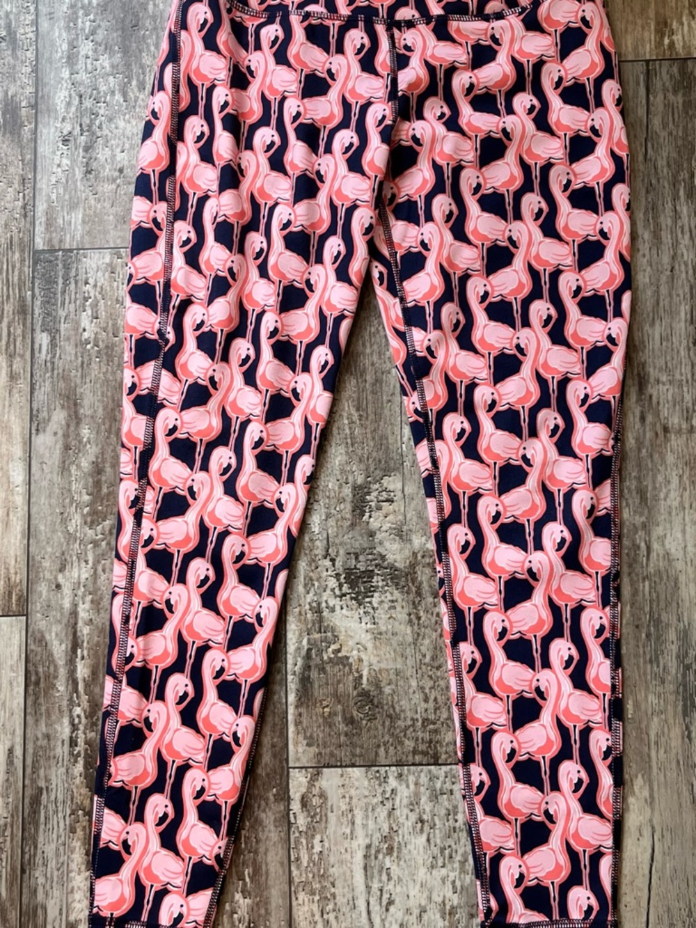 Crown and Ivy Sport Pink Flamingo Print Leggings